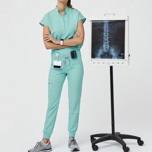 Figs Fresh Aqua Rafaela Top and Zamora Pants